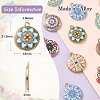 40Pcs 8 Styles Alloy Printed Pendants PALLOY-CJ0002-54-2