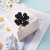 Cubic Zirconia Clover Brooch Pin JBR105F-5