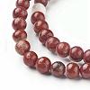 Natural Red Jasper Beads Strands G-F348-02-6mm-3