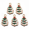Rack Plating Alloy Enamel Pendants ENAM-Q443-025-RS-1
