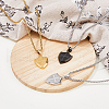FIBLOOM 3Pcs 3 Colors Stainless Steel Pendant Necklaces Set NJEW-FI0001-55-5