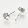 304 Stainless Steel Stud Earring Findings STAS-T019-6-2