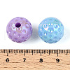UV Plating Opaque Acrylic Beads OACR-T028-63B-3