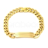 304 Stainless Steel Cuban Link Chain Bracelets for Women Men BJEW-R018-01G-4