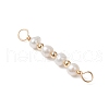 Natural Cultured Freshwater Pearl Potato Beaded Connector Charms PALLOY-JF03702-3
