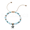 5Pcs Alloy Charm Bracelets BJEW-JB11721-3