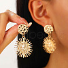 Sun Alloy Dangle Stud Earrings WG3BD20-05-1