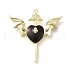 Alloy Black Enamel Gothic Style Pendants PALLOY-R157-06G-05B-1