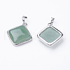 Natural Green Aventurine Pendants G-E420-06P-1
