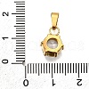 304 Stainless Steel Pave Cubic Zirconia Pendants STAS-B086-12G-01-3