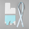 Hollow Stroller BB Car Carriage Candy Box wedding party gifts with Ribbons CON-WH0034-D04-2