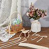 20 Yards Cotton Flower Lace Trim Ribbon OCOR-WH0097-45-4