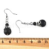 Natural Lava Rock Bead Dangle Earrings EJEW-JE02144-01-2