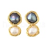 Mother's Day Jewellery Brass Wired Stud Earrings EJEW-P302-04G-4