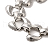 304 Stainless Steel Teardrop Link Chain Bracelets BJEW-Q776-05P-2