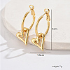 304 Stainless Steel Dangle Hoop Earrings SU2975-1-3