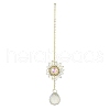 Glass Flower Hanging Suncatchers HJEW-P018-F06-1