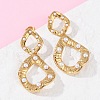304 Stainless Steel Nuggets Dangle Stud Earrings EJEW-S265-02G-2