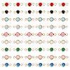HOBBIESAY 54Pcs 9 Colors Brass Rhinestone Connector Charms RB-HY0003-47-1