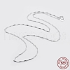 Anti-Tarnish Rhodium Plated 925 Sterling Silver Chain Necklaces STER-F039-40cm-08P-3