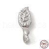 Rhodium Plated 925 Sterling Silver Ice Pick Pinch Bails STER-NH0001-24P-1