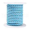 Braided Cowhide Leather Cord NWIR-N005-01N-4mm-1