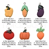 12Pcs 6 Styles Opaque Resin Pendants CRES-YW0001-20-4