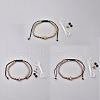 Brass Braided Bead Bracelets BJEW-JB04790-2