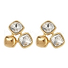 304 Stainless Steel Micro Pave Clear Cubic Zirconia Stud Earrings EJEW-V014-02G-2