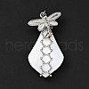 Natural White Shell Pendants SSHEL-C010-03P-2