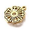 304 Stainless Steel Rhinestone Pendants STAS-Q348-30G-2