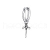 Stainless Steel Cross Hoop Earrings PW-WG81444-02-1