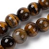 Natural Tiger Eye Round Bead Strands X-G-R200-14mm-1