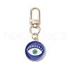 3Pcs Flat Round & Evil Eye Alloy Enamel Pendant Decorations HJEW-JM02408-3