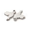 Non-Tarnish 304 Stainless Steel Charms STAS-M089-17P-2