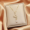 Alloy Crystal Rhinestone Pendant Necklaces for Women WGDF473-25-1