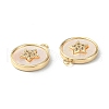 Brass Micro Pave Cubic Zirconia Charms KK-B072-02G-3