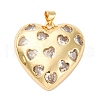 Brass Micro Pave Cubic Zirconia Pendants KK-U076-16G-01-1