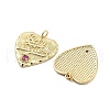 Brass Micro Pave Cubic Zirconia Pendants KK-Q006-24G-2