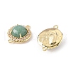 Natural Green Aventurine Faceted Connector Charms G-H323-03G-10-2