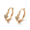 Brass Micro Pave Cubic Zirconia Hoop Earrings EJEW-M238-53KCG-1