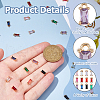 24Pcs 12 Colors Brass Cubic Zirconia Charms FIND-HS0001-13-4