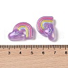 Glitter Plated Resin Cabochons RESI-H163-07D-3