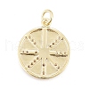 Brass Micro Pave Cubic Zirconia Pendants X-KK-O126-02G-01-2