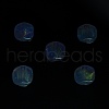 UV Plating Luminous Transparent Acrylic Beads OACR-P010-01B-4