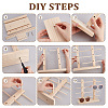 2-Row 8-Slot Wooden Eyeglasses Organizer Display Stands ODIS-WH0070-76-3