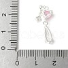 Brass Micro Pave Cubic Zirconia Pendants KK-A253-06S-01-3