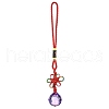 Glass Round Ball Hanging Ornaments HJEW-Z006-01B-1