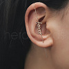 Brass Rhinestone Cuff Earrings WGB6093-21-1