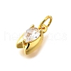 Brass Micro Pave Cubic Zirconia Pendants KK-Z102-03G-02-2